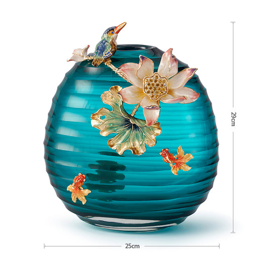 Teal Songbird Lotus Sanctuary