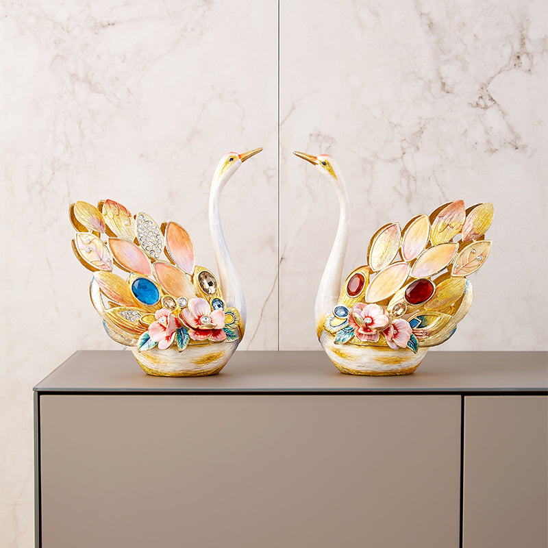 Eternal Grace Jeweled Swan Duo