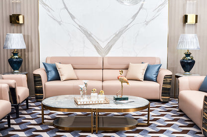 برج كريستالي مرصع بالجواهر باللونين الأزرق والعنبري