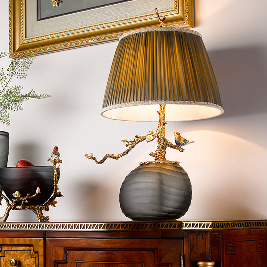 Midnight Sage Songbird Lamp