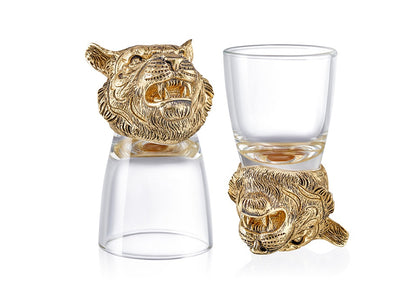 Golden Tiger Shot Glass