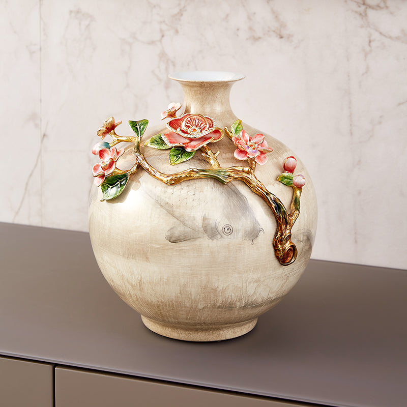 Golden Koi Zen Vessel