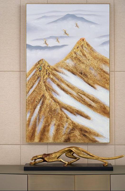 Gilded Heights "Jeweled Peaks" Relief Art