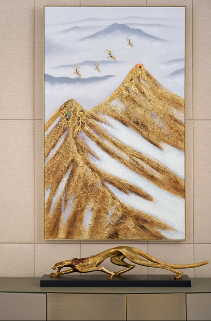 Gilded Heights "Jeweled Peaks" Relief Art