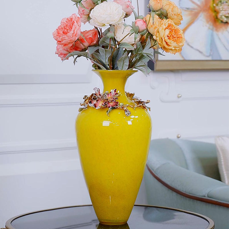 Solar Radiance "Jeweled Orchid" Artisan Vase