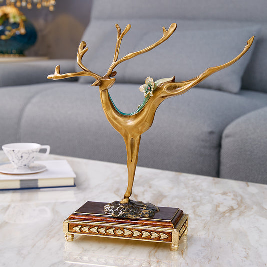 Golden Stag Majesty Figurine