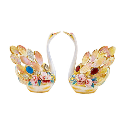 Eternal Grace Jeweled Swan Duo