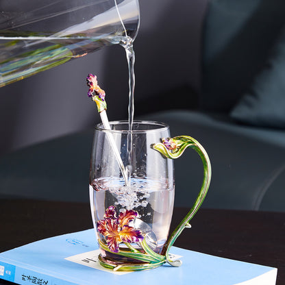 Meadow Bloom Glass Tea Cup