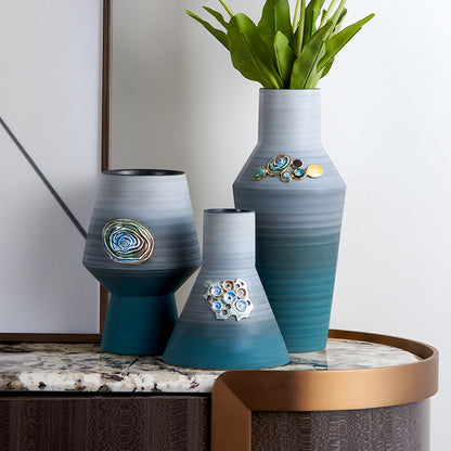 Aegean Waters Ceramic Vase