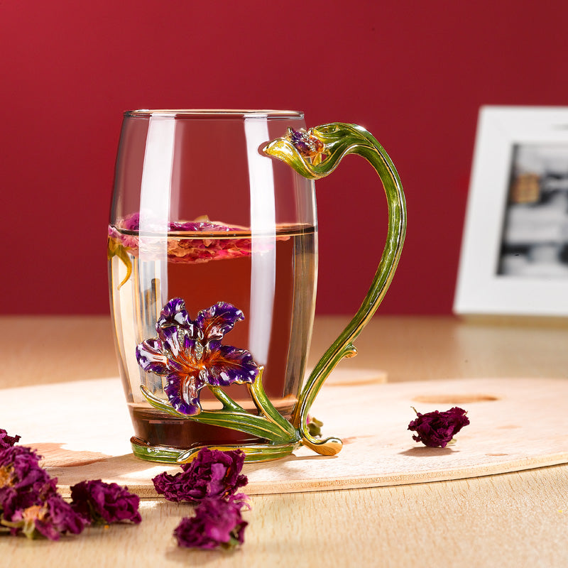 Meadow Bloom Glass Tea Cup