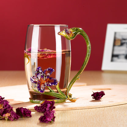 Meadow Bloom Glass Tea Cup