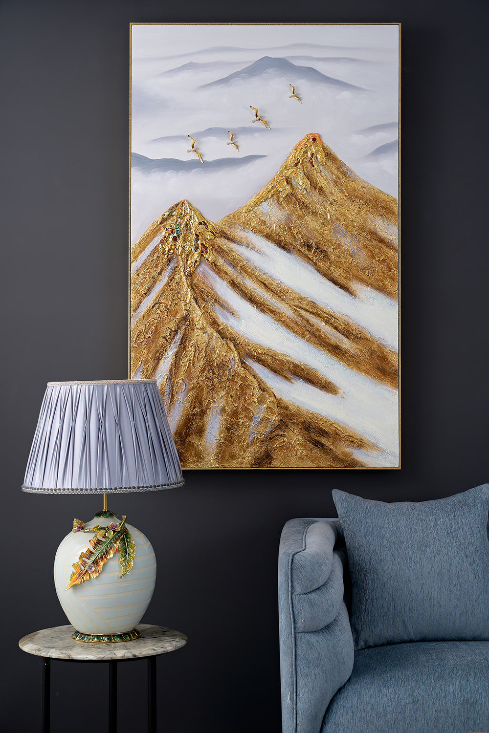 Gilded Heights "Jeweled Peaks" Relief Art