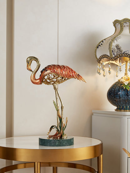 Imperial Flamingo Elegance Gilded Pair