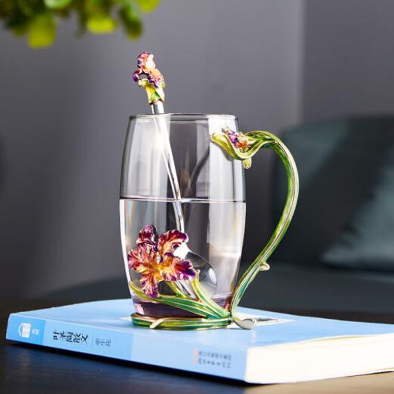 Meadow Bloom Glass Tea Cup