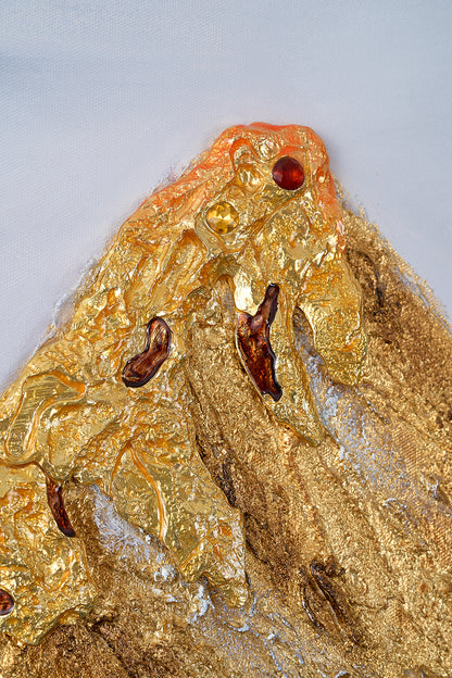 Gilded Heights "Jeweled Peaks" Relief Art