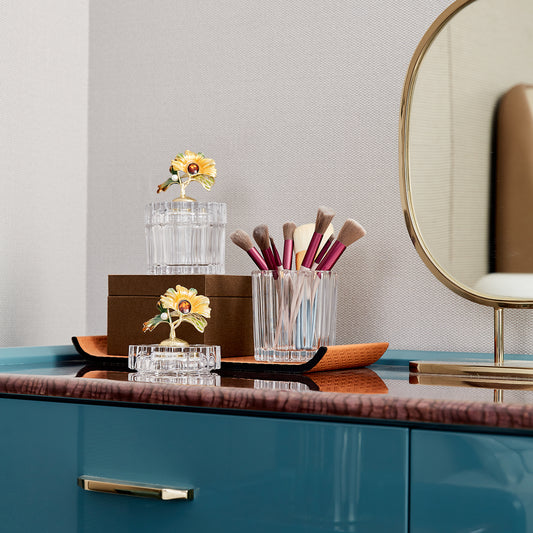 Gilded Ruby Hexagonal Crystal Keepsake Box