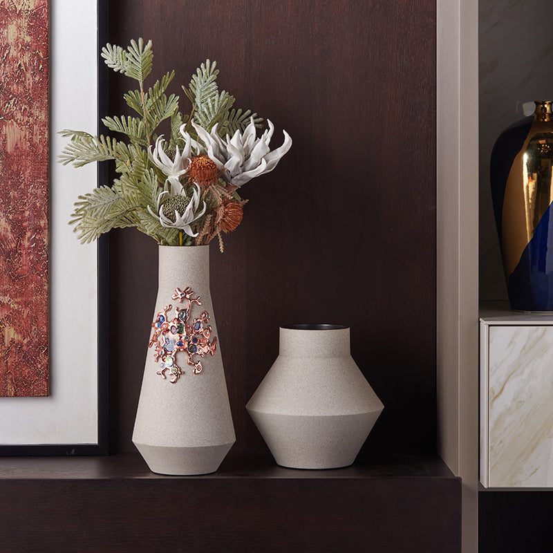 Dove Gray Ceramic Vase