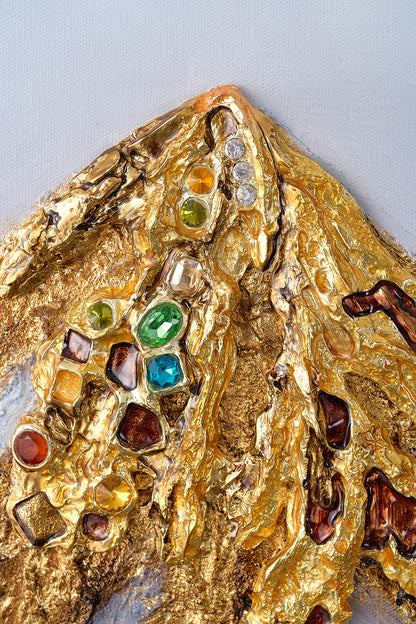 Gilded Heights "Jeweled Peaks" Relief Art