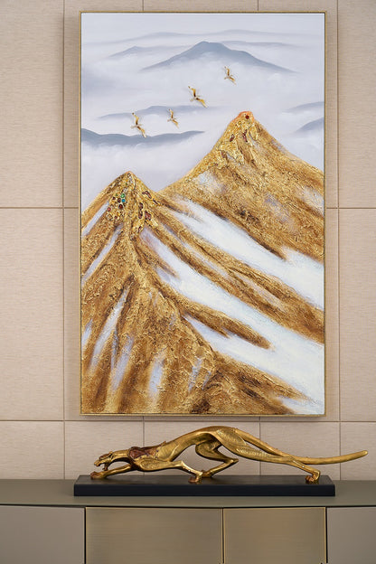 Gilded Heights "Jeweled Peaks" Relief Art