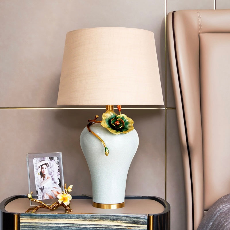 Emerald Petal Porcelain Luminaire