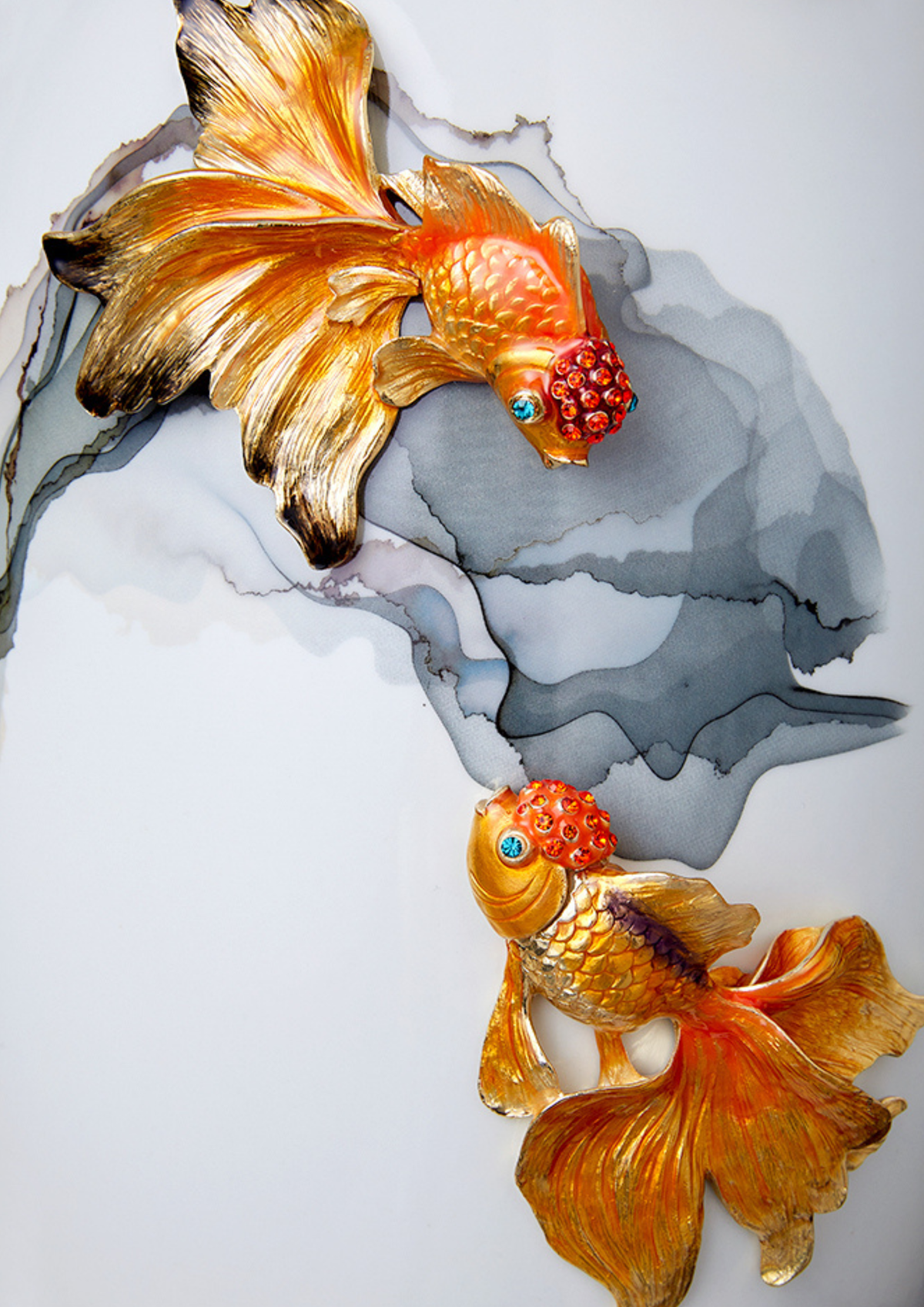 The "Misty Mountain" Ink Wash & Enamel Vase
