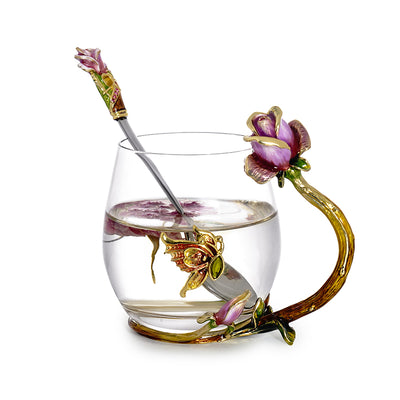 طقم زجاج وملاعق رويال روز إنشانتمنت