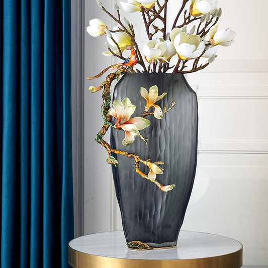 Obsidian Muse Songbird Vase