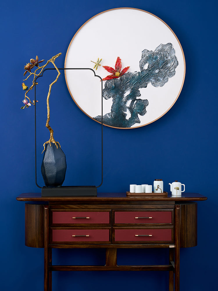 Zen Harmony Framed Songbird Sculpture