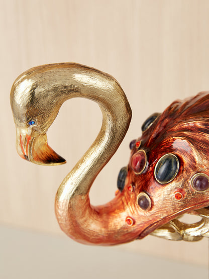 Imperial Flamingo Elegance Gilded Pair