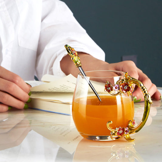 Golden Rose Garden Tea Cup