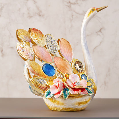 Eternal Grace Jeweled Swan Duo