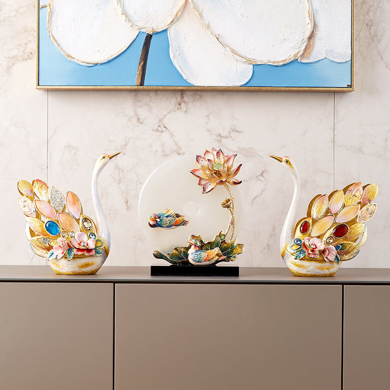 Eternal Grace Jeweled Swan Duo