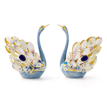 Celestial Blue Jeweled Swan