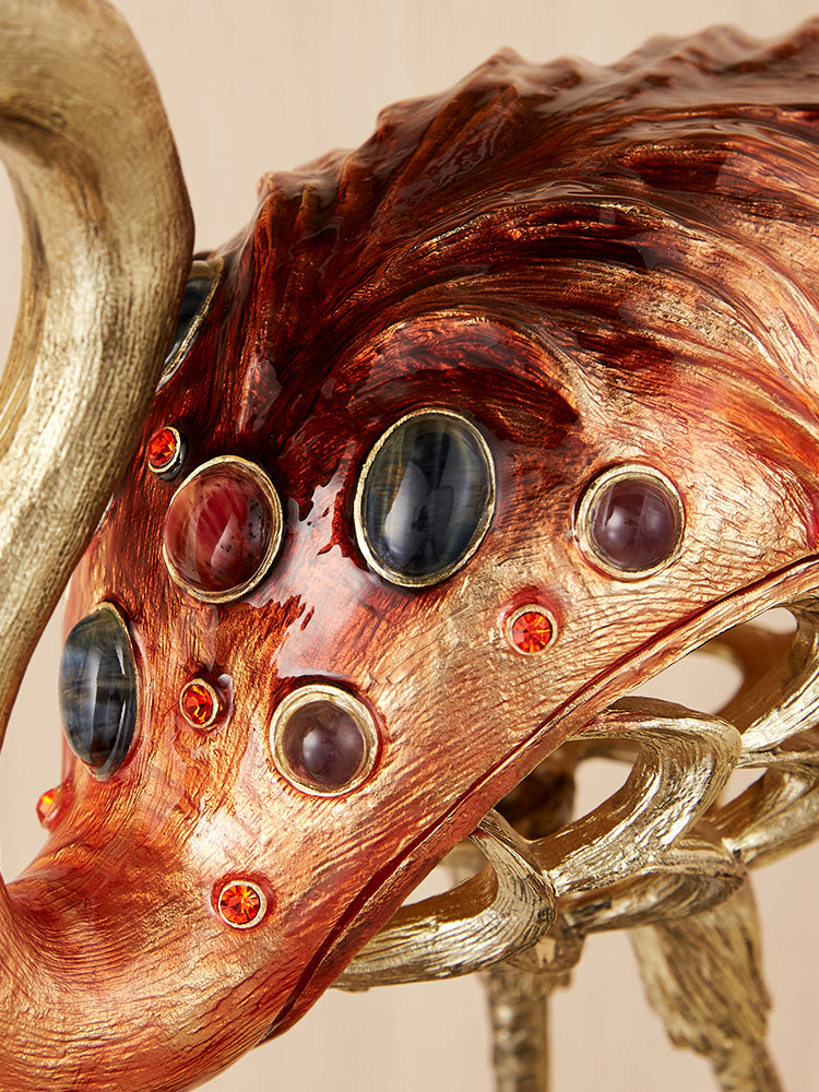 Imperial Flamingo Elegance Gilded Pair