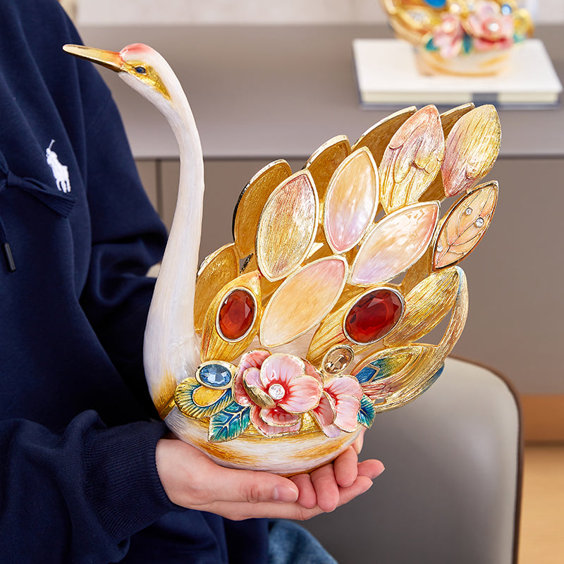 Eternal Grace Jeweled Swan Duo
