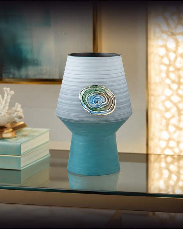 Aegean Waters Ceramic Vase