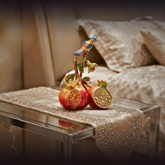 Imperial Pomegranate & Songbird Figurine