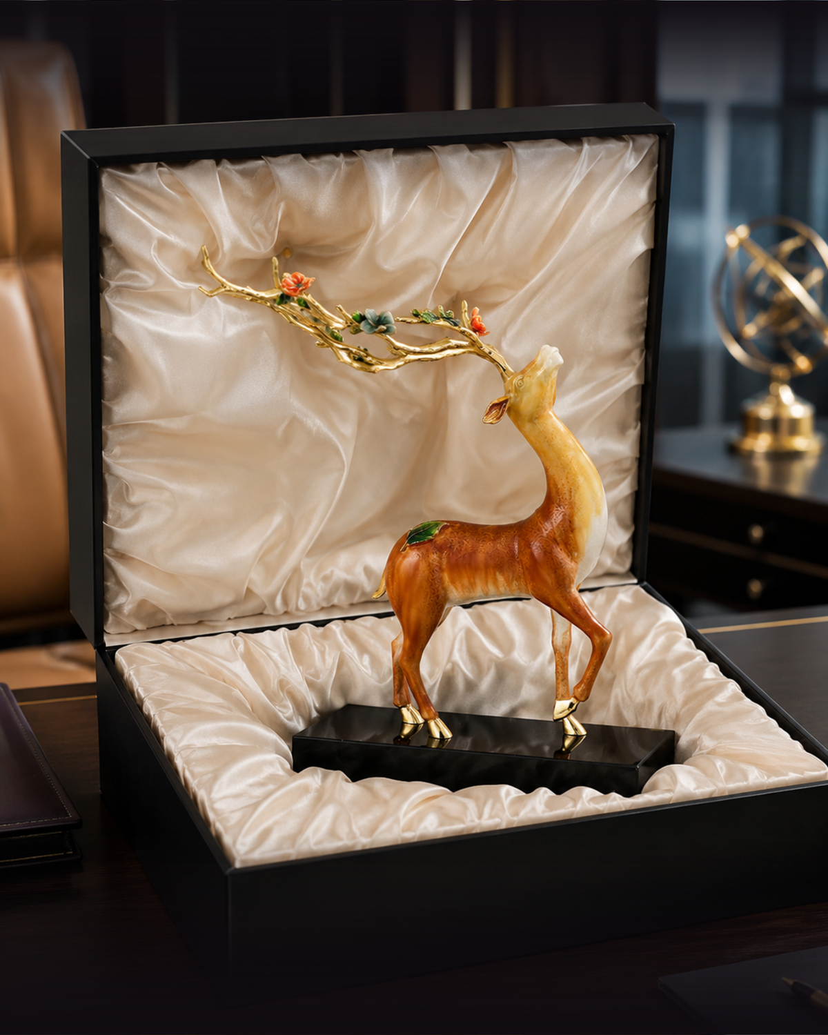 The "Sylva" Blooming Antler Stag Sculpture