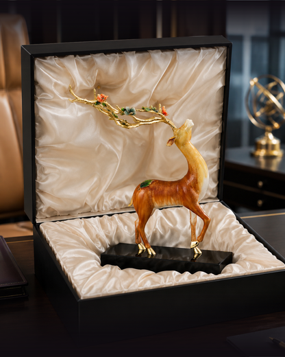 The "Sylva" Blooming Antler Stag Sculpture