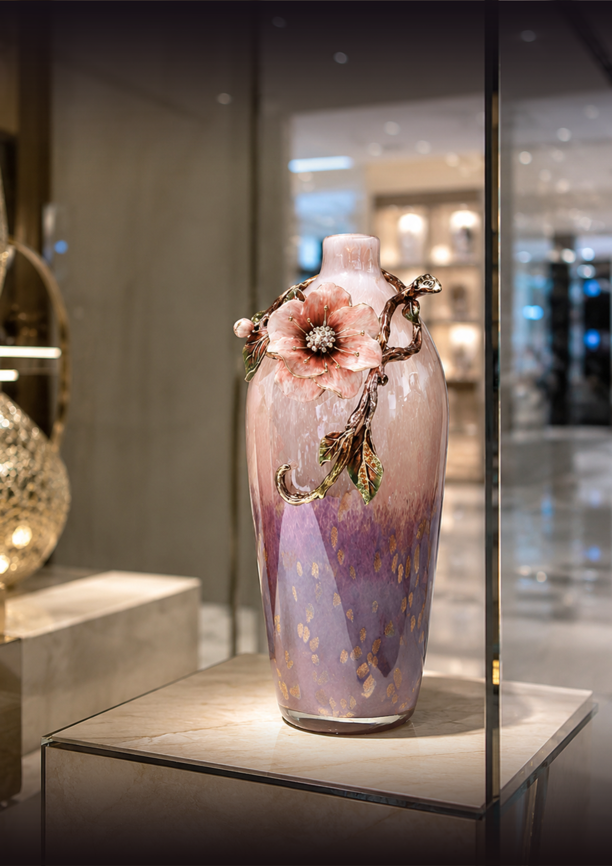 Twilight Bloom Glass Vase