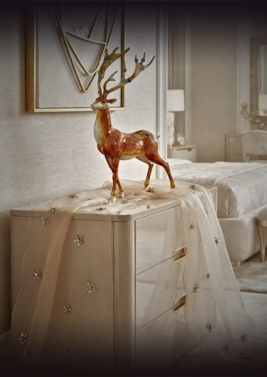 Radiant Amber Blossom Stag