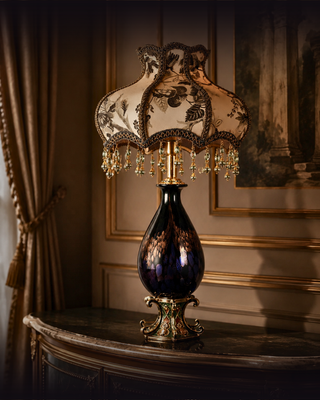 The "Seraphina" Artisan Beaded Table Lamp