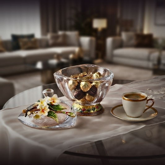 مرطبان زجاجي نباتي بنقشة زهر العسل