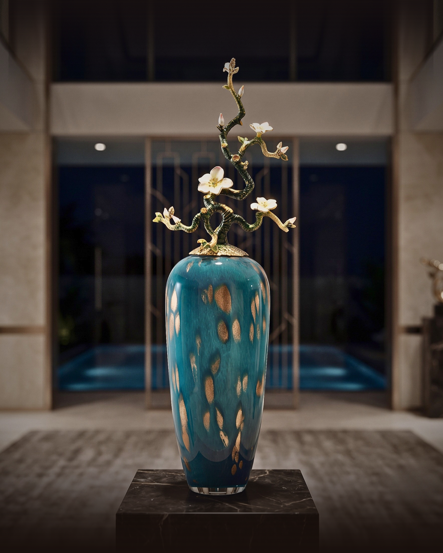 Azure Willow Ethereal Vase
