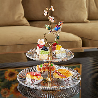 حامل الطيور المغردة الذهبية متعدد الطبقات