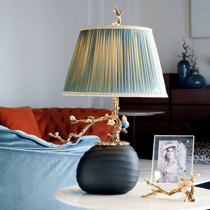 Midnight Sage Songbird Lamp
