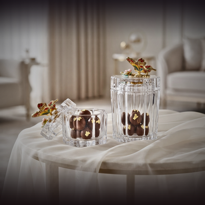 Enchanted Butterfly Faceted Crystal Keepsake Box