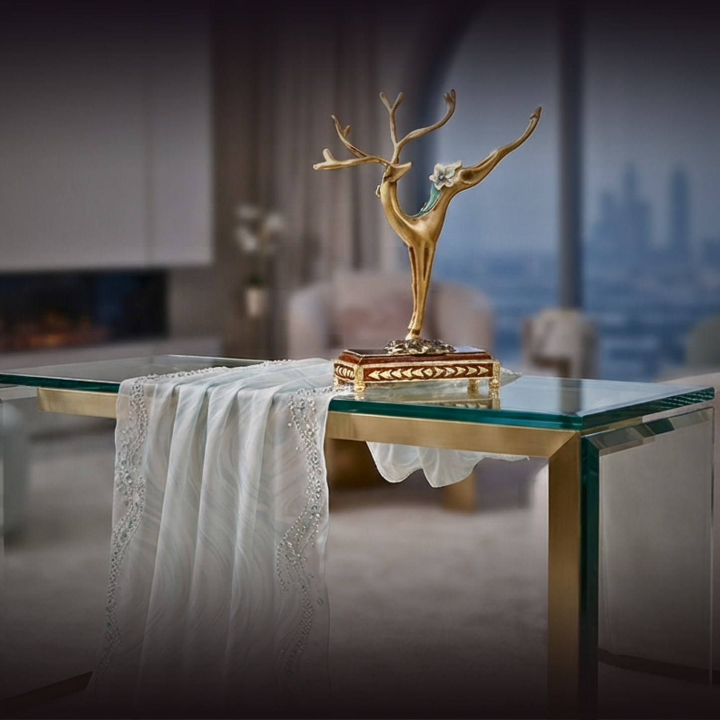 Golden Stag Majesty Figurine