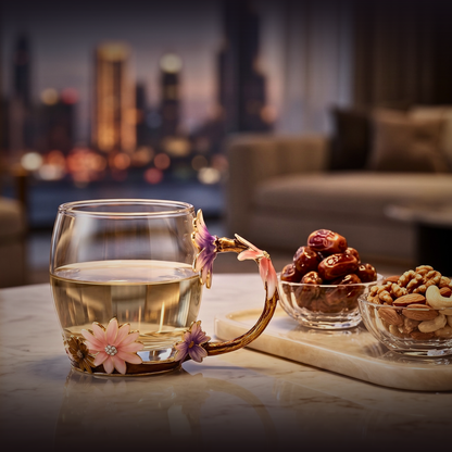 Wildflower Haven Enameled Glass Tea