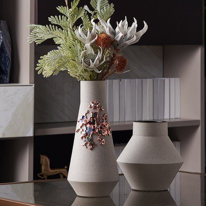 Dove Gray Ceramic Vase